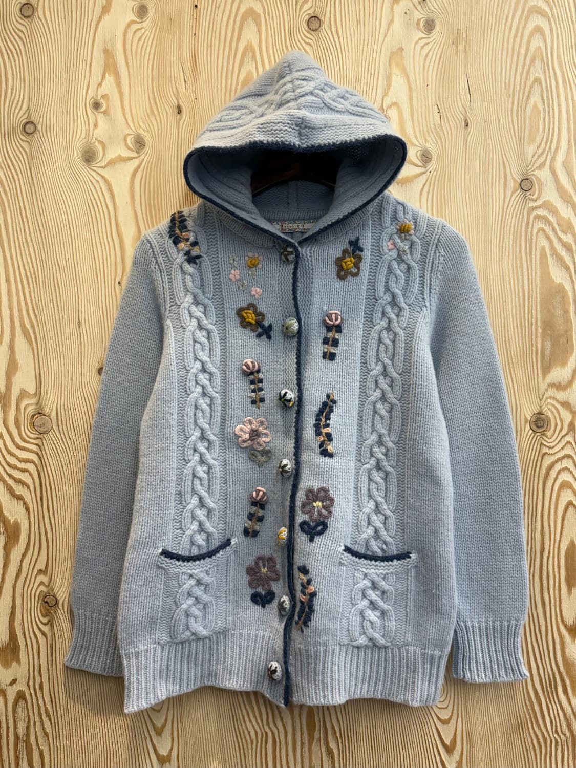 Bucolique 빈티지 플라워 후드 니트 상품이미지1