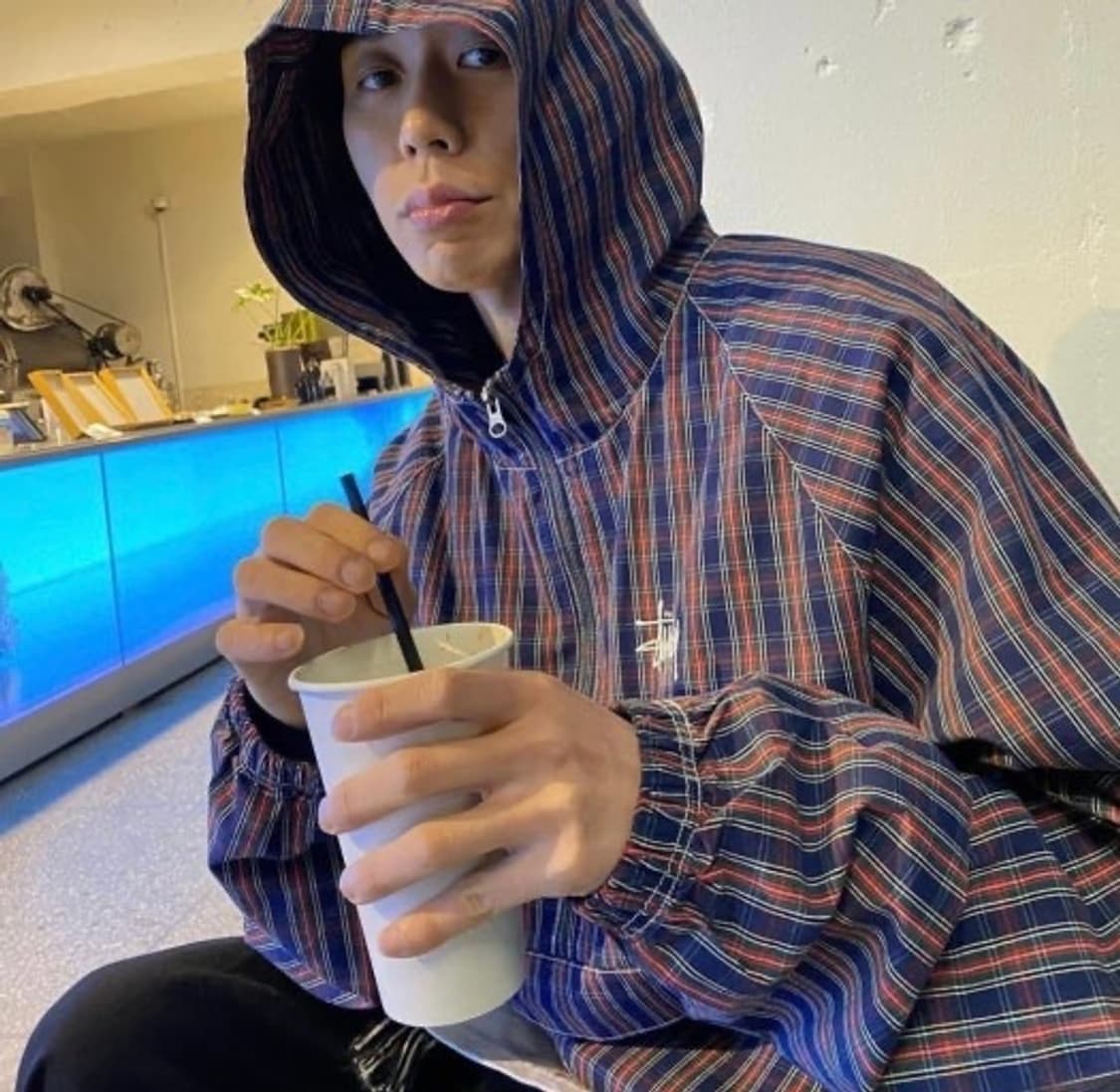 Stussy Brushed Cotton Anorak Plaid 상품이미지1