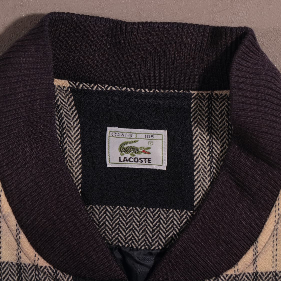 라코스테 울 체크 블루종 상품이미지3