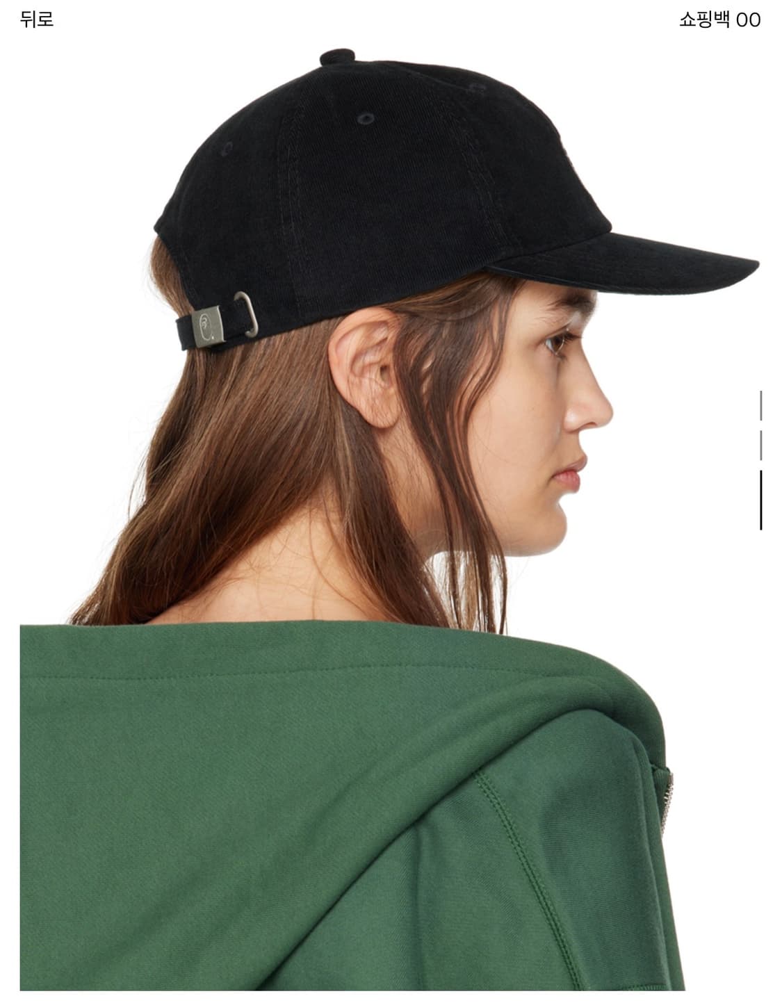 BAPE 블랙 원 포인트 볼캡 상품이미지3