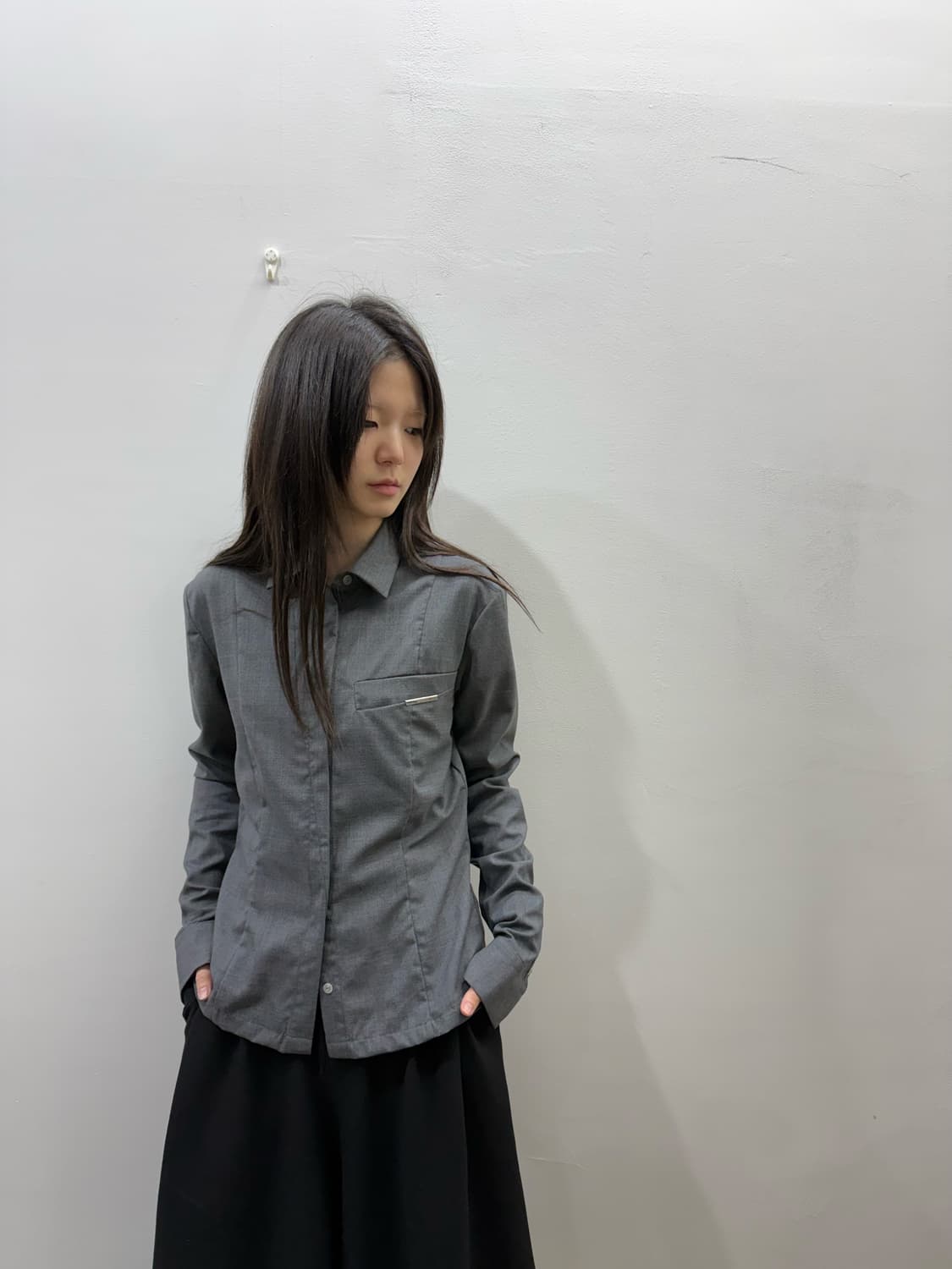 혜인서 프레피 무드 슬림 실루엣 셔츠 상품이미지6