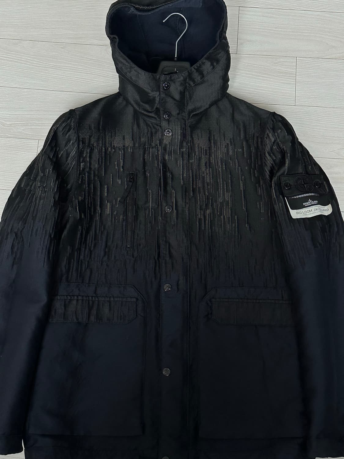 스톤아일랜드 쉐도우 리버시블 빅룸 자카드 자켓 L(105) 상품이미지6