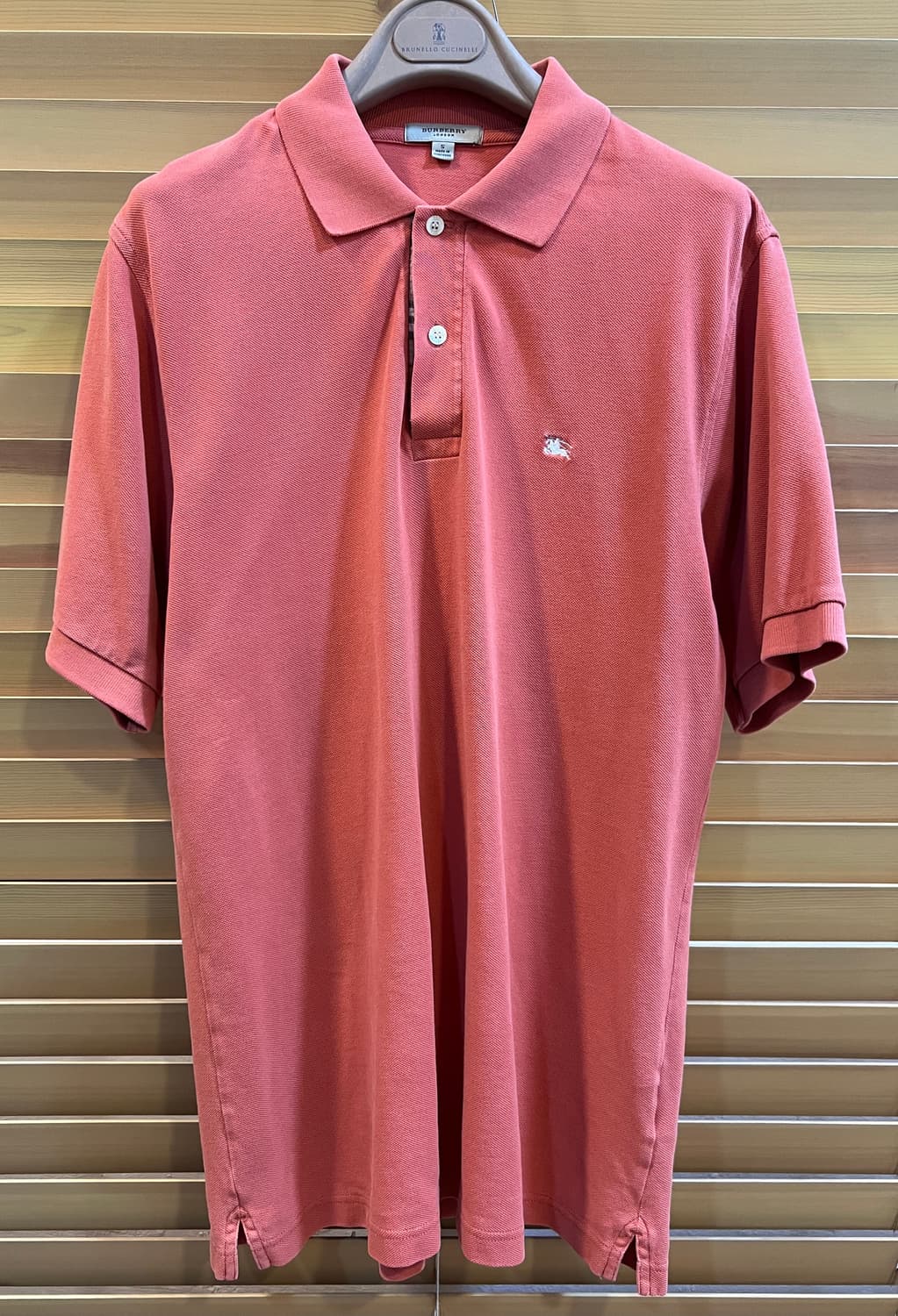 버버리 남성 코랄오렌지 PK카라반팔티셔츠
 상품이미지1