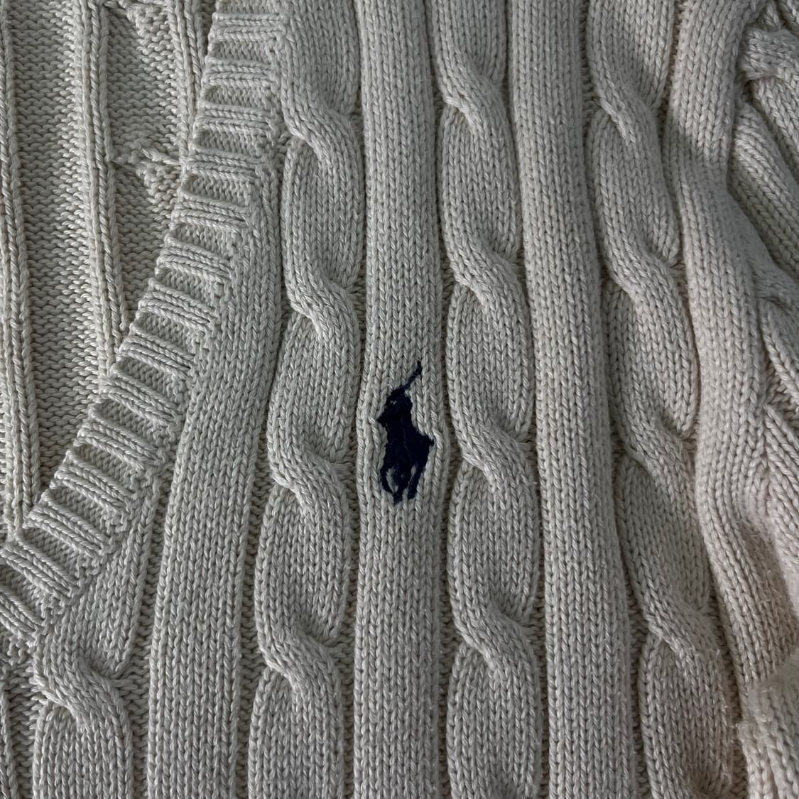 W95 폴로랄프로렌 브이넥 꽈배기 니트 상품이미지3