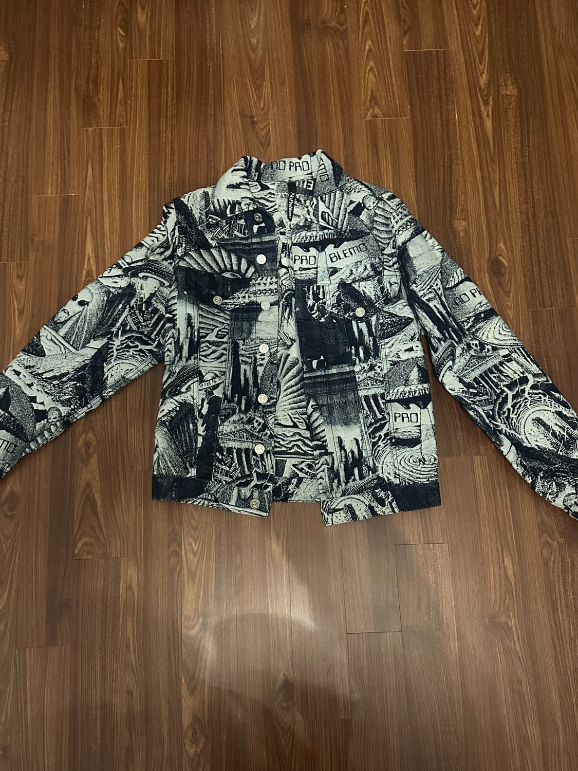 Aries No problemo 아포칼립스 자카드 트러커 자켓 상품이미지7