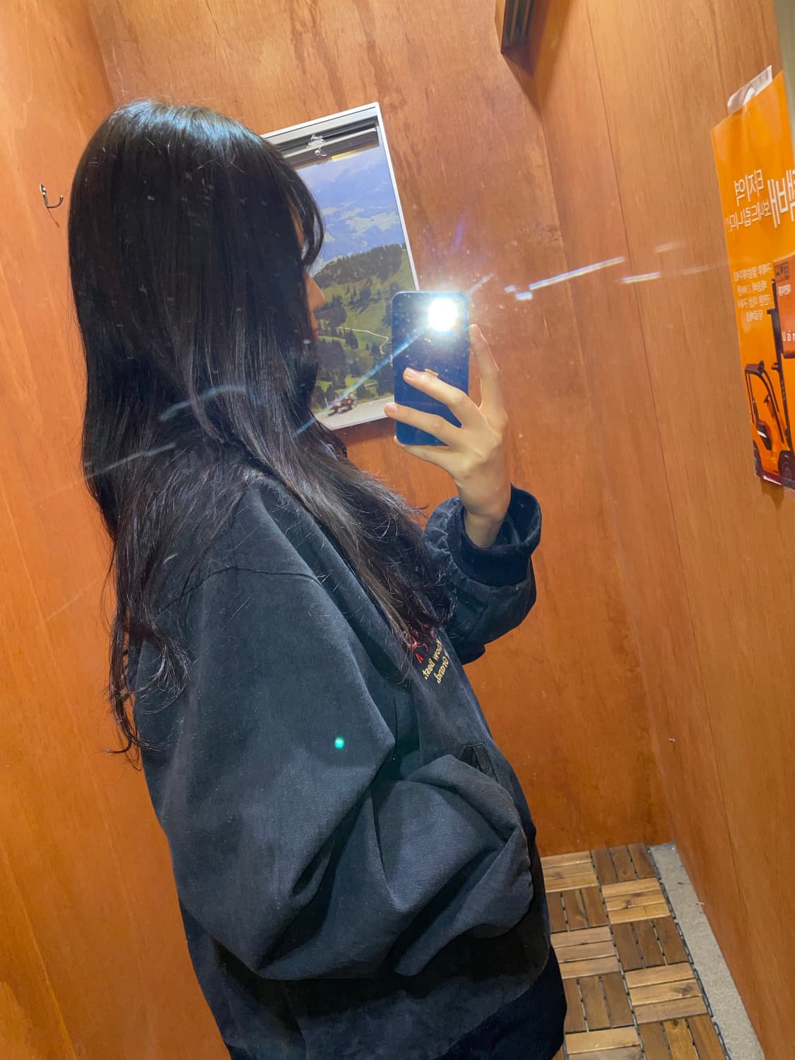 (XL) Grand Casino 빈티지 블랙 데님 워크 자켓 상품이미지2