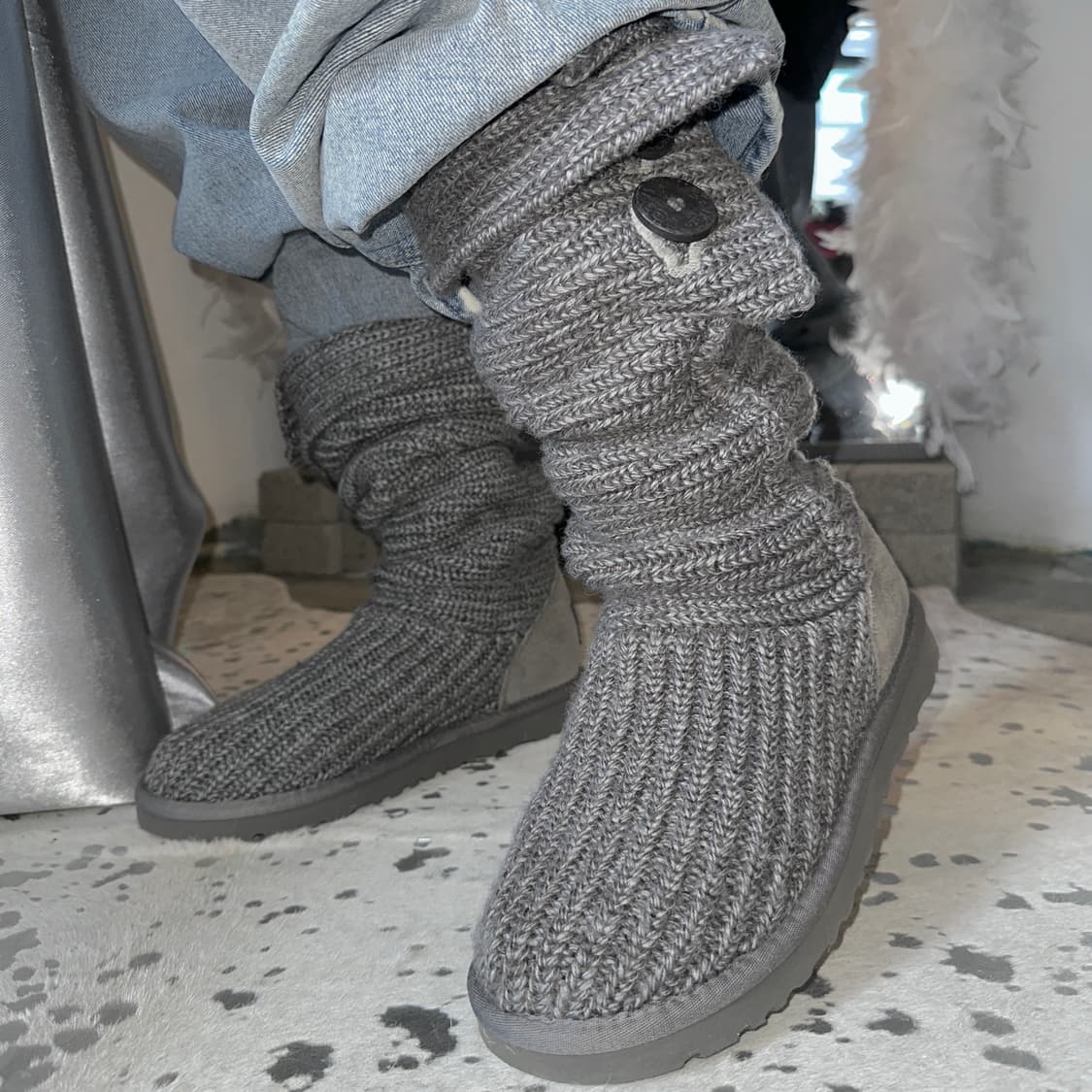 00s 그레이 니트 어그 카디 부츠 상품이미지4