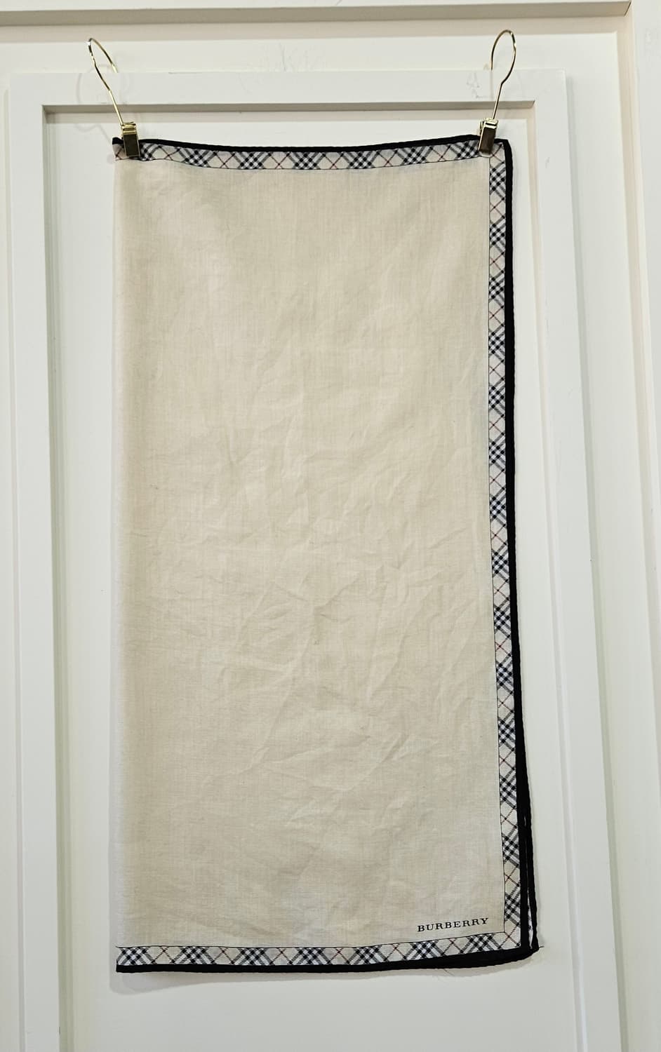 버버리(Burberry) 체크 트리밍 손수건 상품이미지4