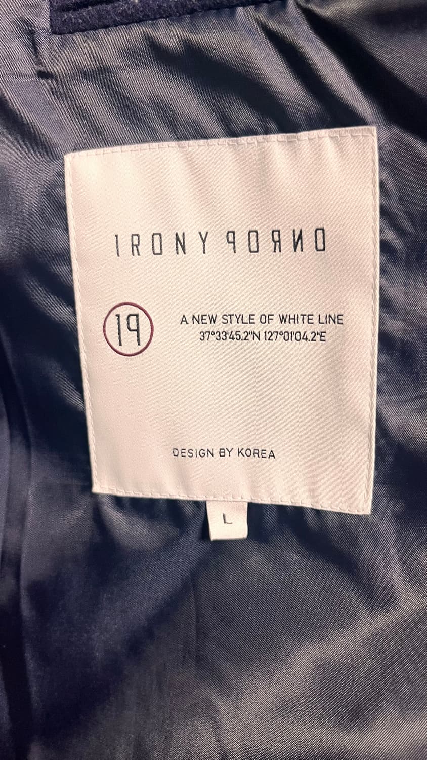 아이러니 포르노 네이비 코트  상품이미지2