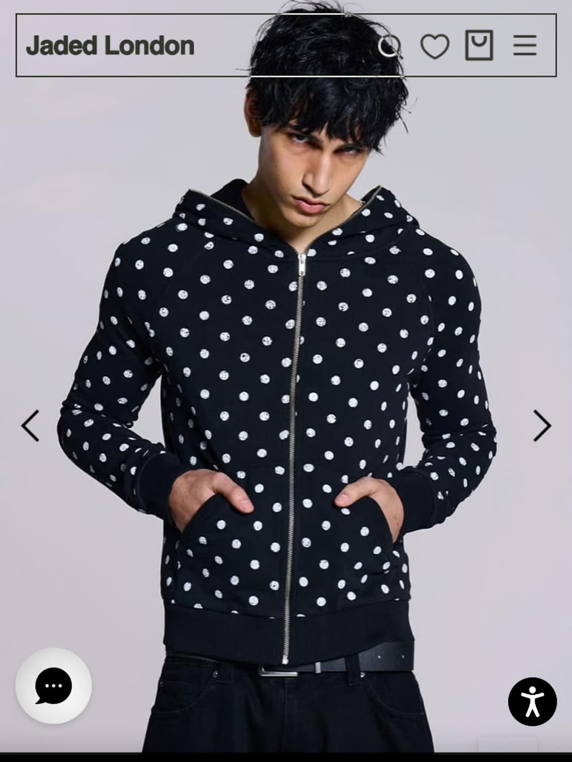 제이디드 런던 폴카돗 후드티M 상품이미지1