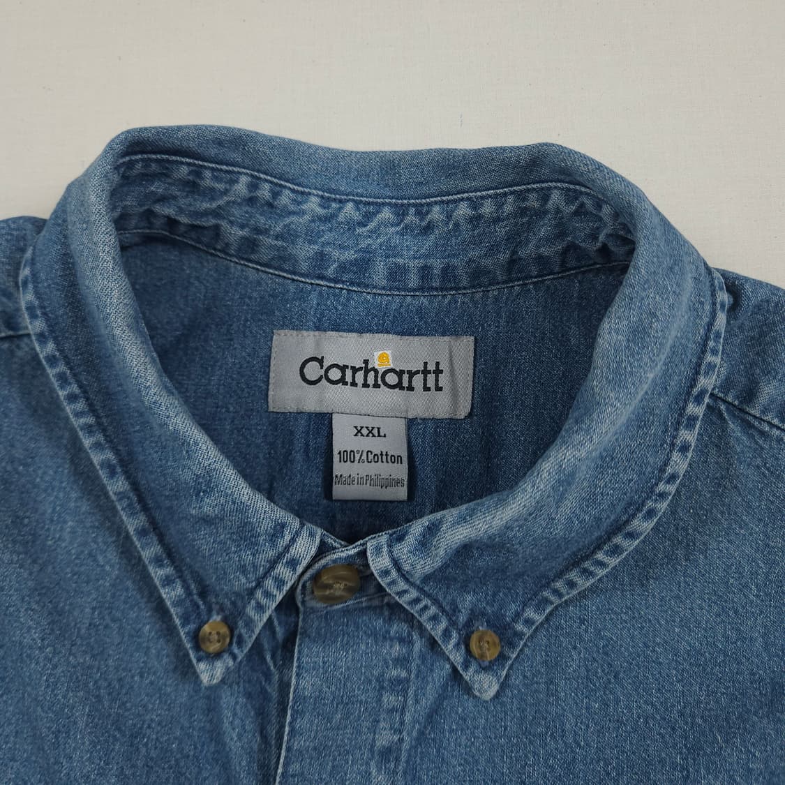 2XL(110) 칼하트 원포켓 데님셔츠 진청 상품이미지4