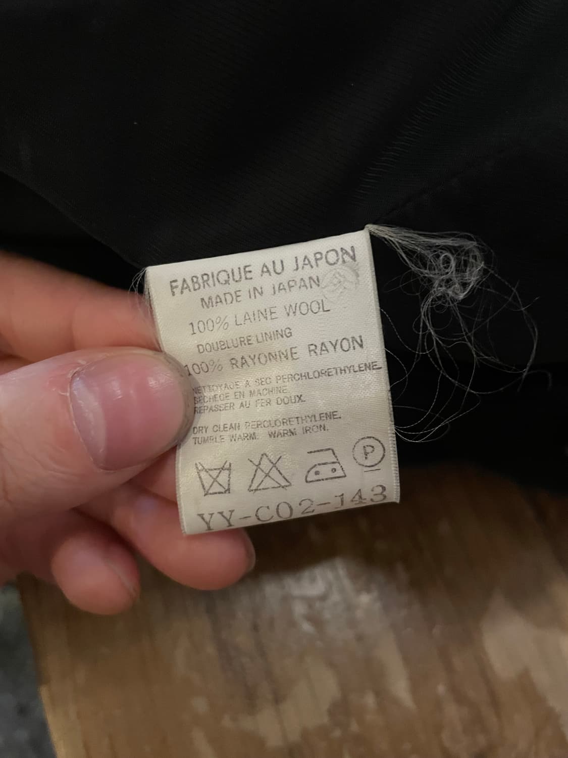 Y’s Yohji Yamamoto 울100% 블랙롱코트 상품이미지7