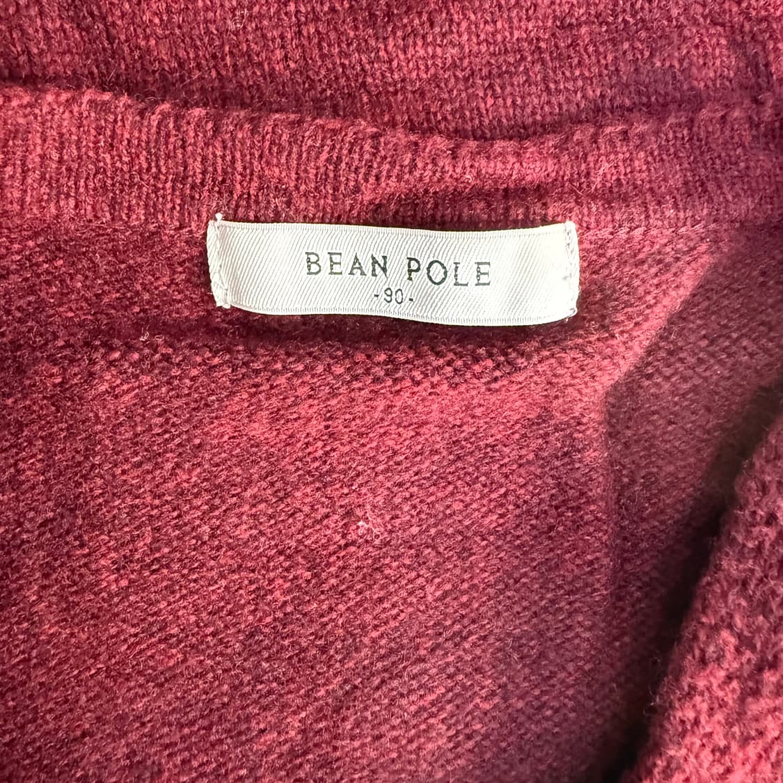 [90] 빈폴 여성 버건디 울 니트 원피스 0108T1 상품이미지3