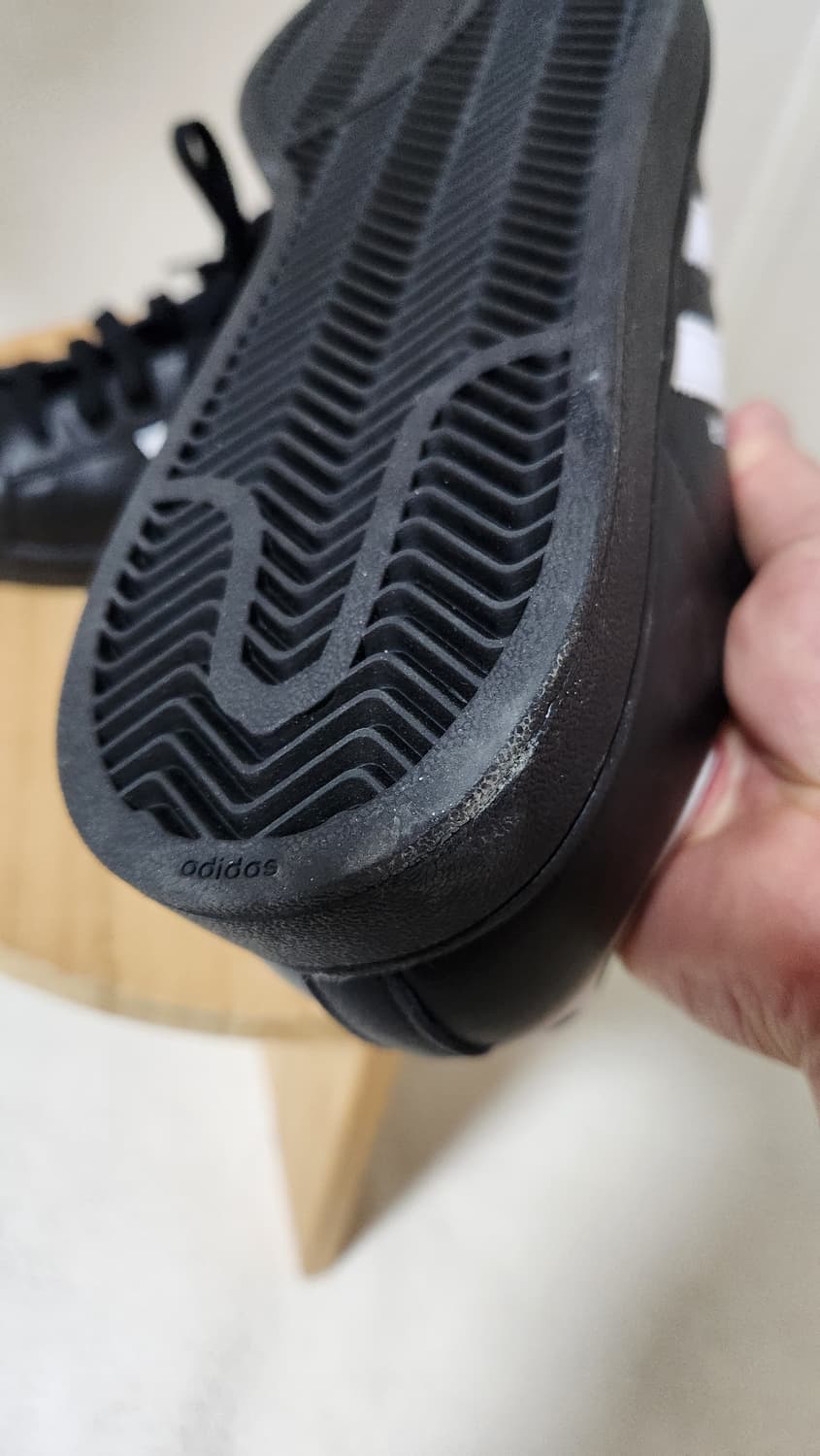 (1회착)아디다스 슈퍼스타 블랙 운동화 290 상품이미지3