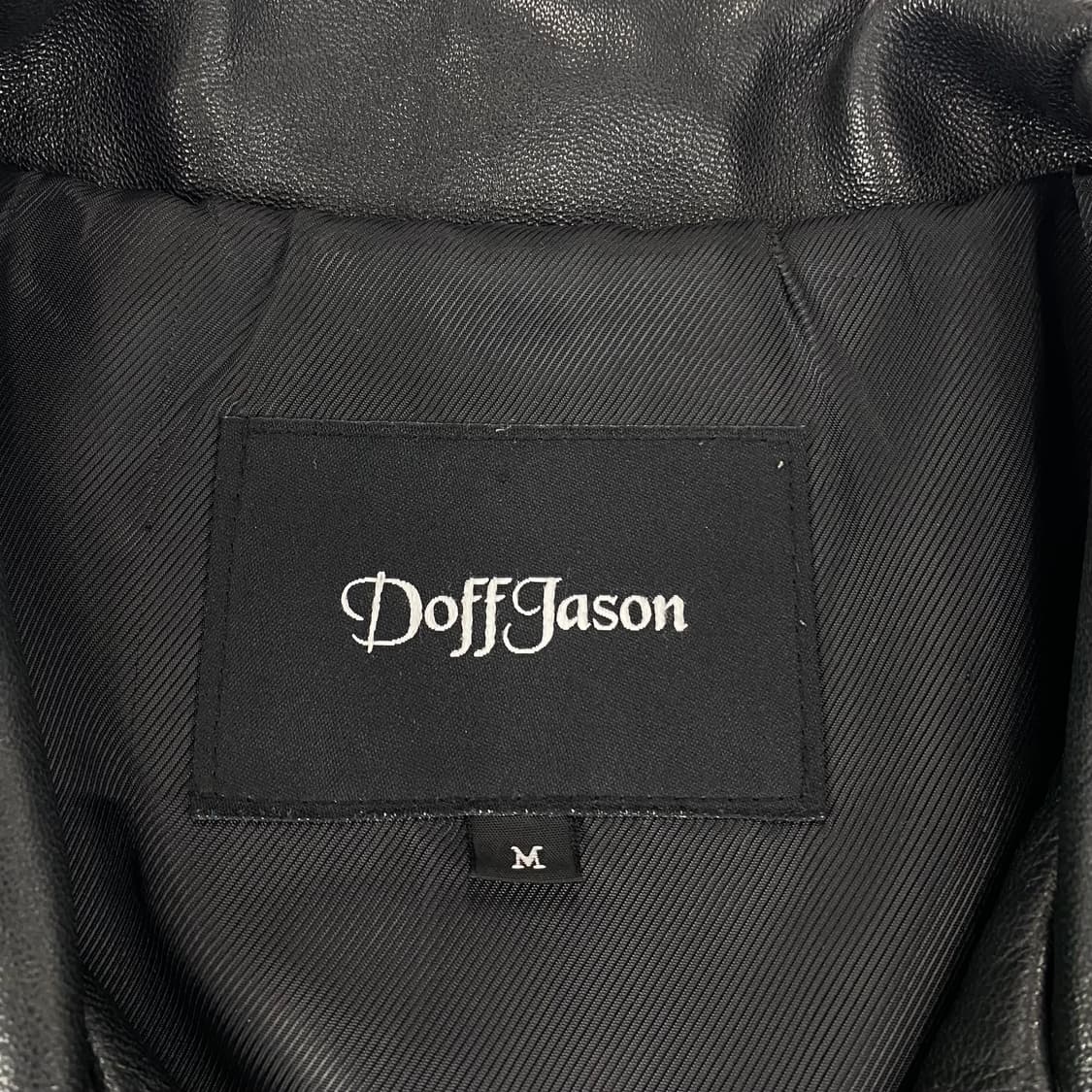 도프제이슨 양가죽 블랙 레더 트러커 자켓 (95) 상품이미지5