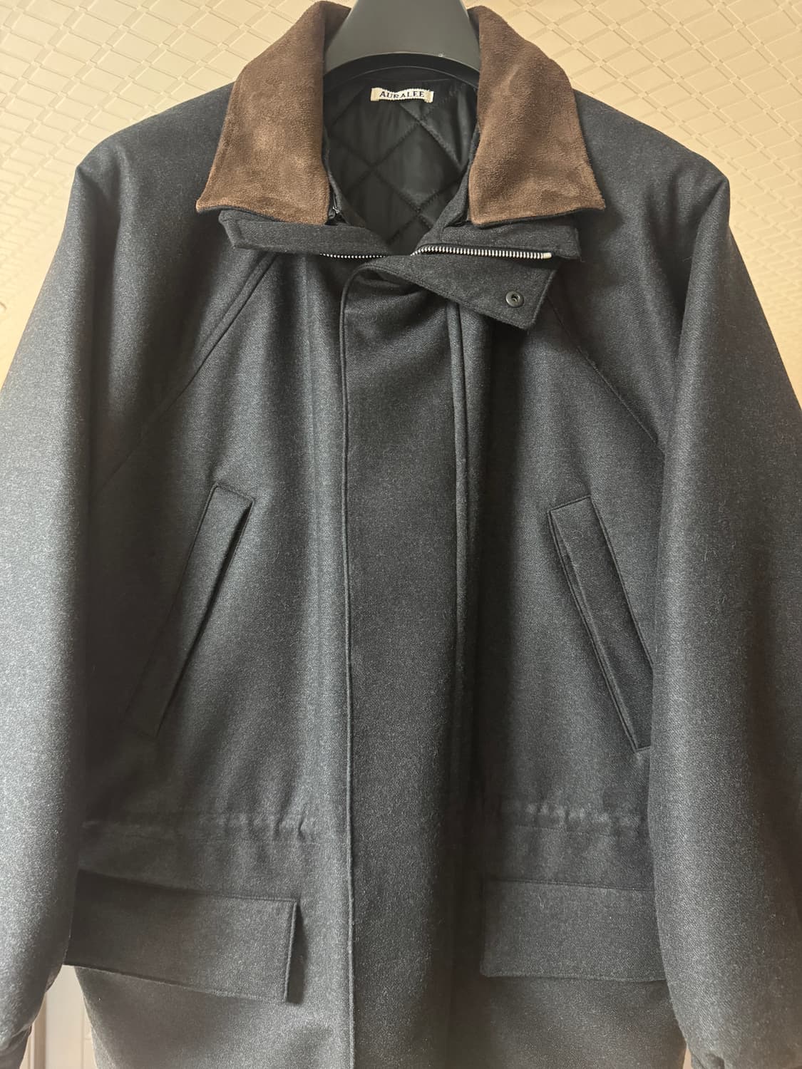 25AW 오라리 AURALEE 패디드 블루종 차콜 3 상품이미지1