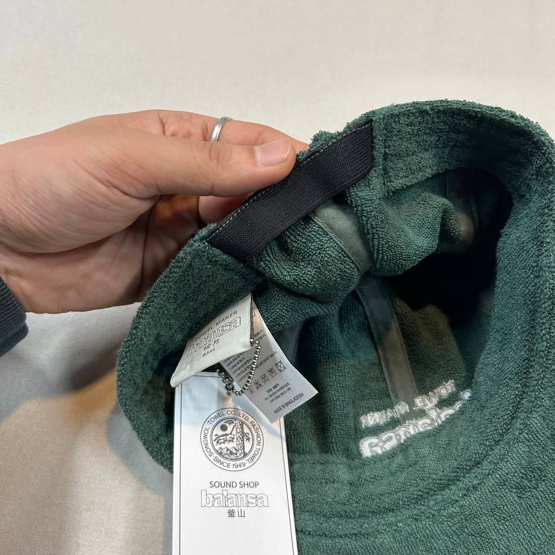 S/M 발란사 타월 볼캡 그린 미사용품 상품이미지7