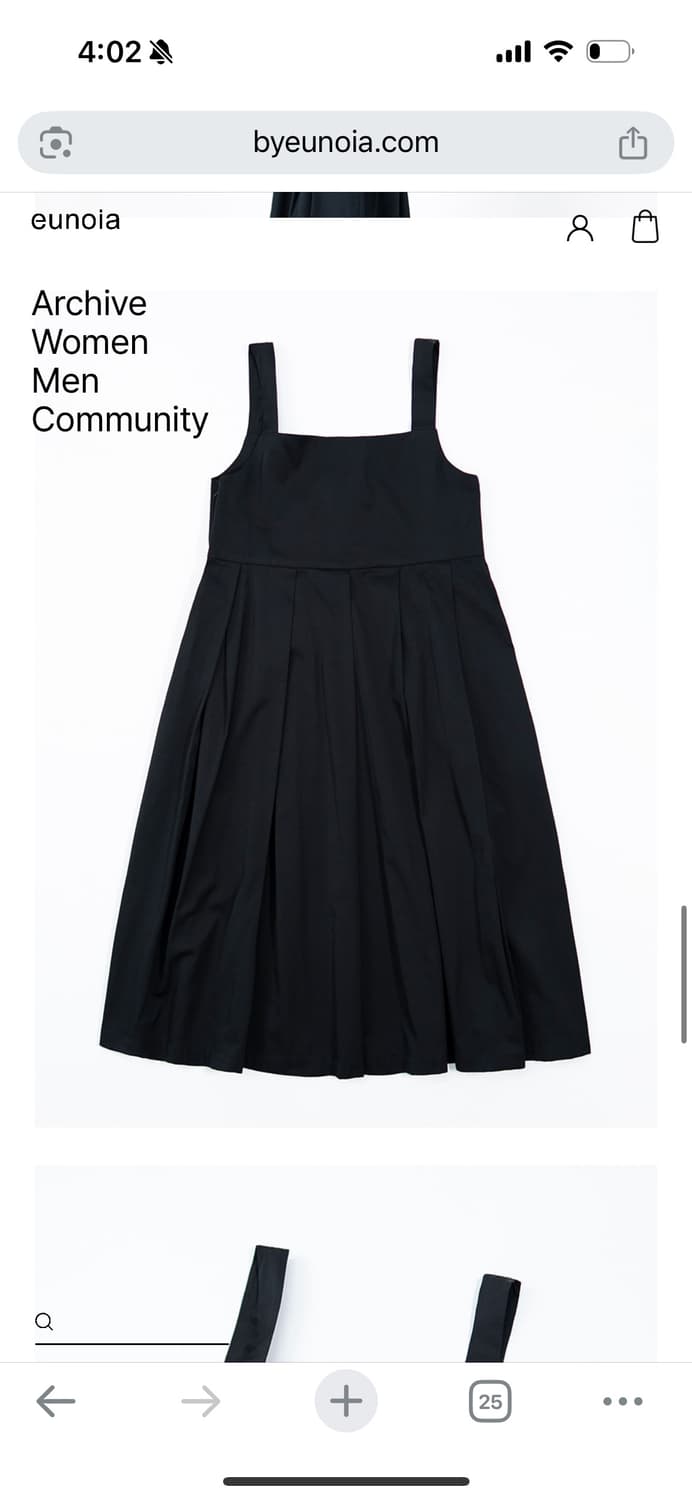 유노이아 String Tuck Dress 블랙 상품이미지5