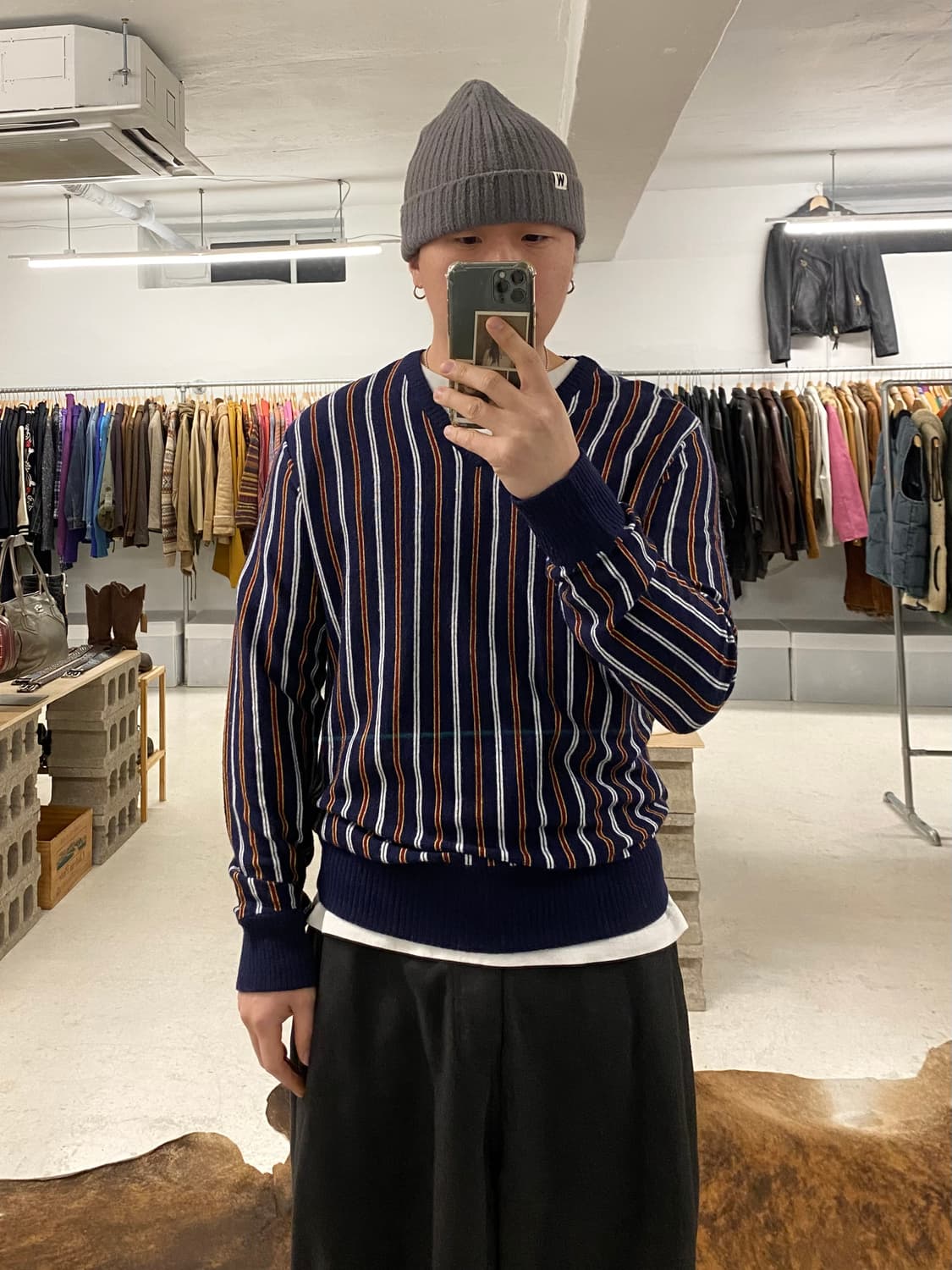BEAMS stripe knit 빔즈 스트라이프 니트 상품이미지7