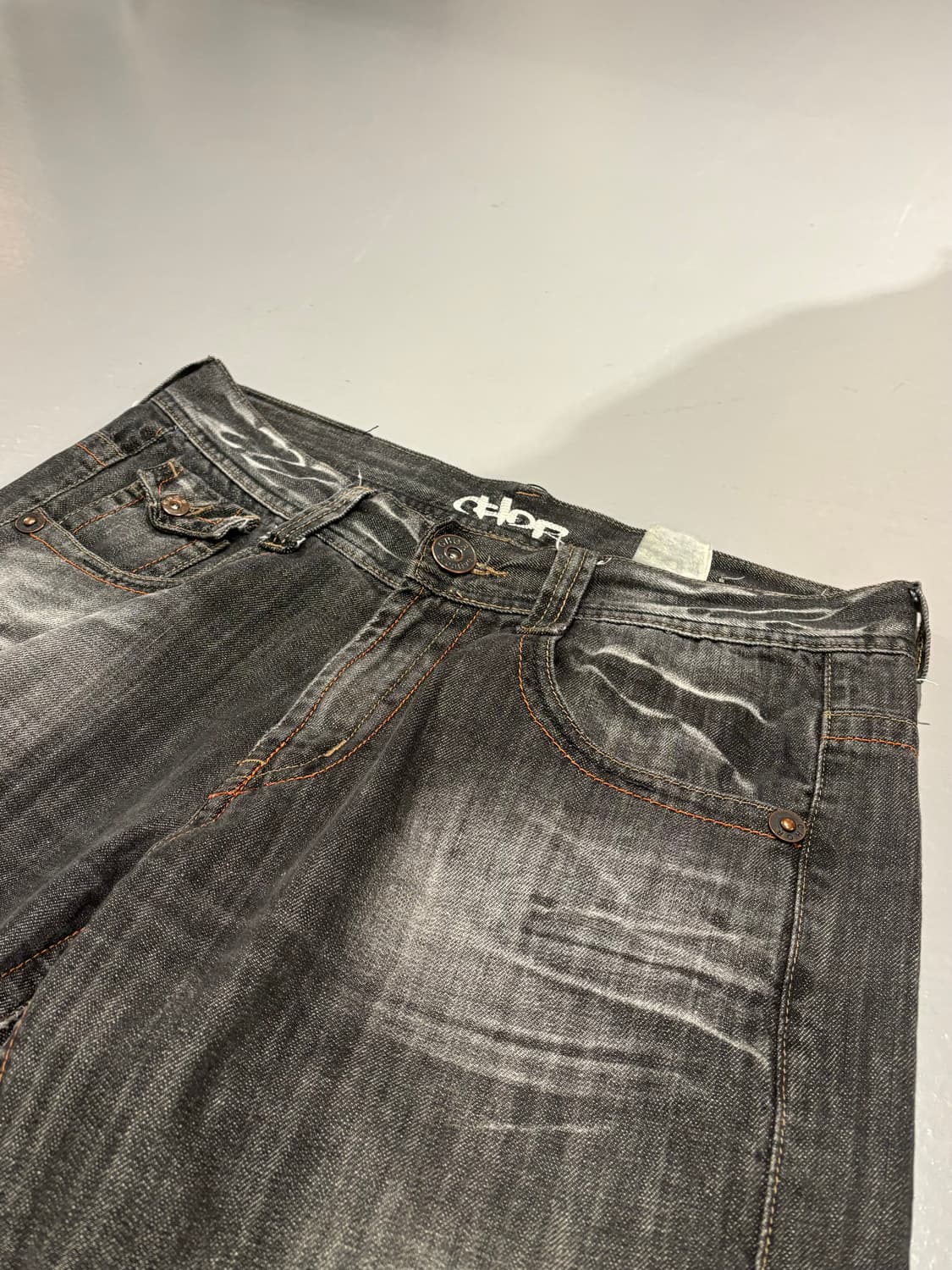 빈티지 흑청 스트레이트핏 데님 팬츠 상품이미지6