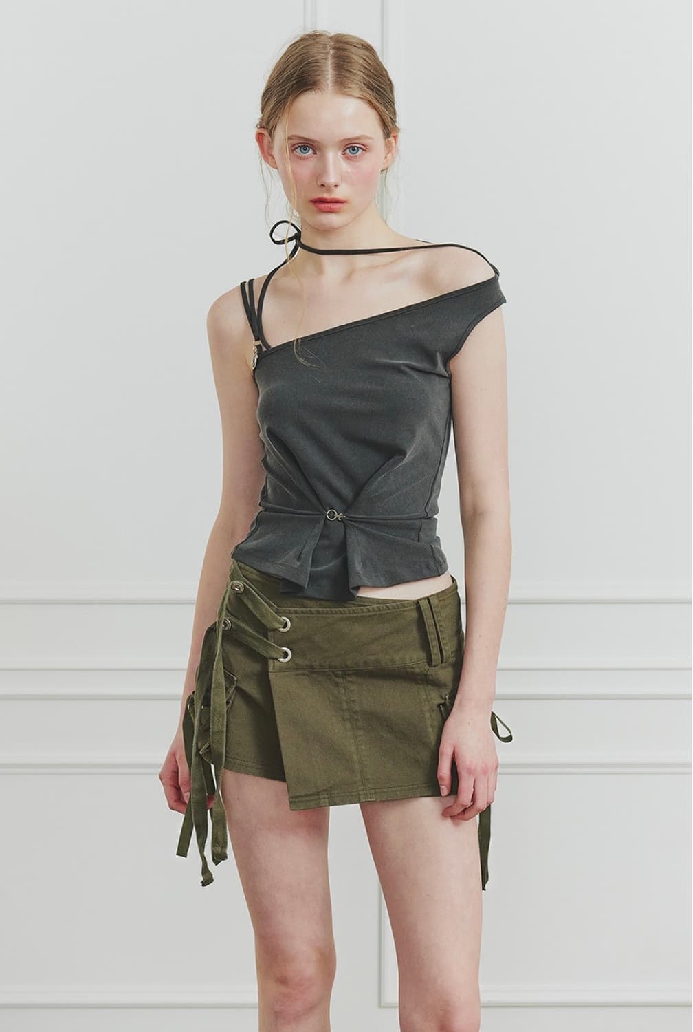 페인오어플레져 페오플 루비 훅 탑 챠콜 상품이미지2