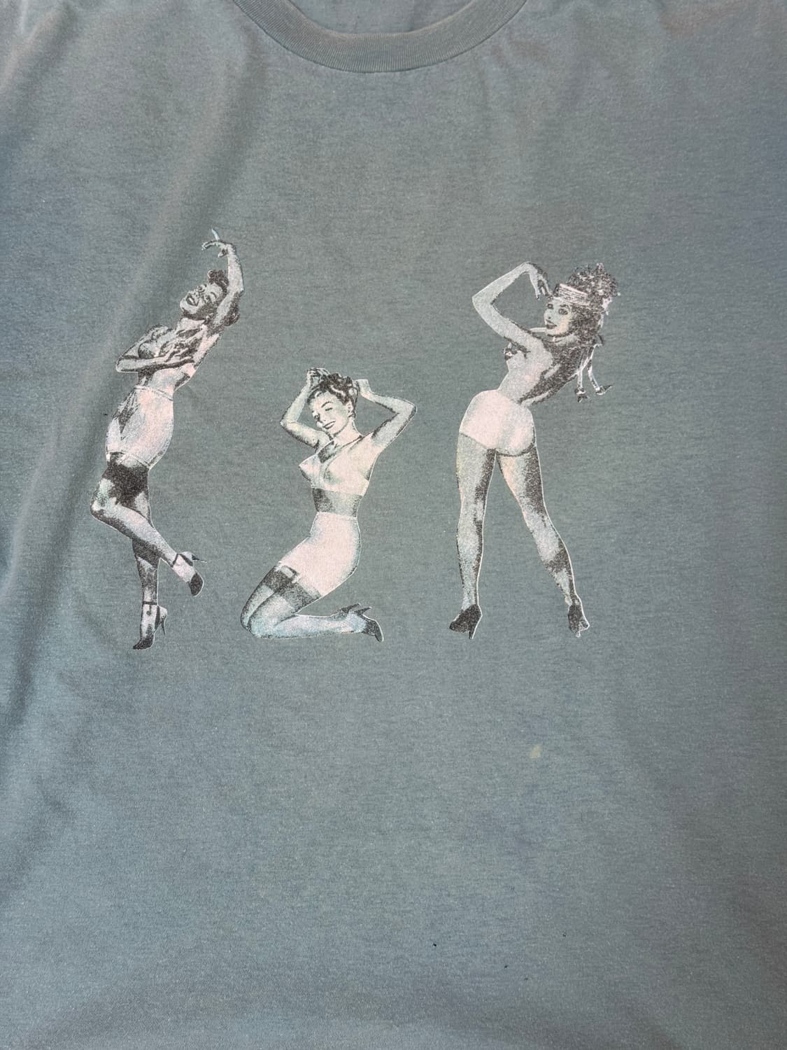 90s 싱글스티치 핀업걸 티셔츠 상품이미지1