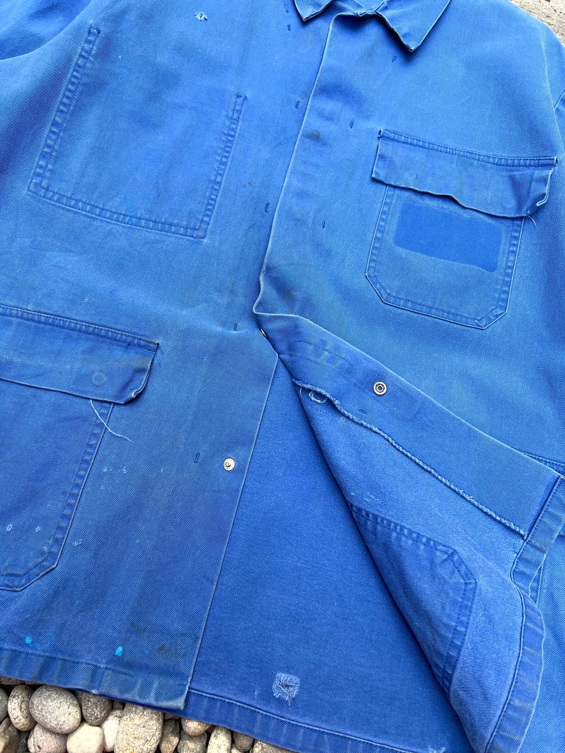 OLD VINTAGE HARD FADED WASHING 프렌치워크자켓 상품이미지6