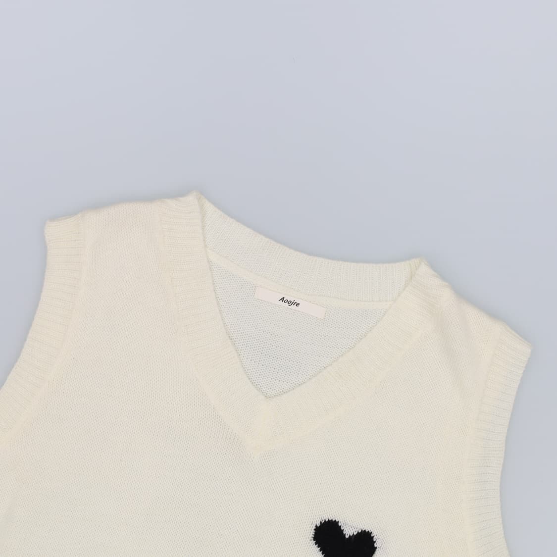 [44정도] 여성 하트로고 니트 조끼 1103HR2 상품이미지3