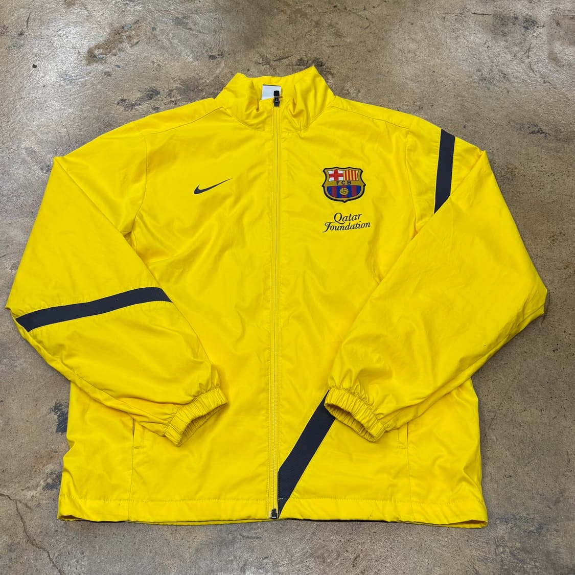 [정품/L] 나이키 FC 바르셀로나 옐로우 바람막이 져지 b19 상품이미지2
