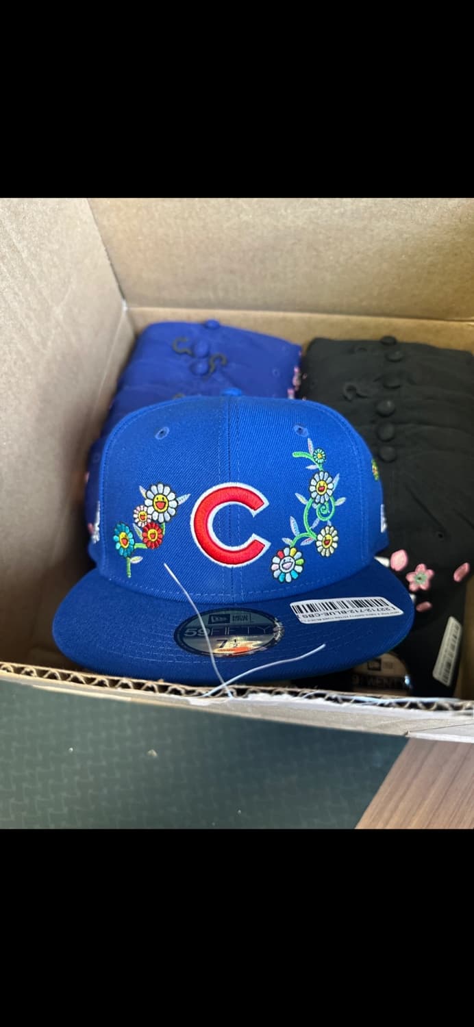 타카시 무라카미 도쿄 시리즈 컵스 모자 블루 7 1/2 사이즈 상품이미지1