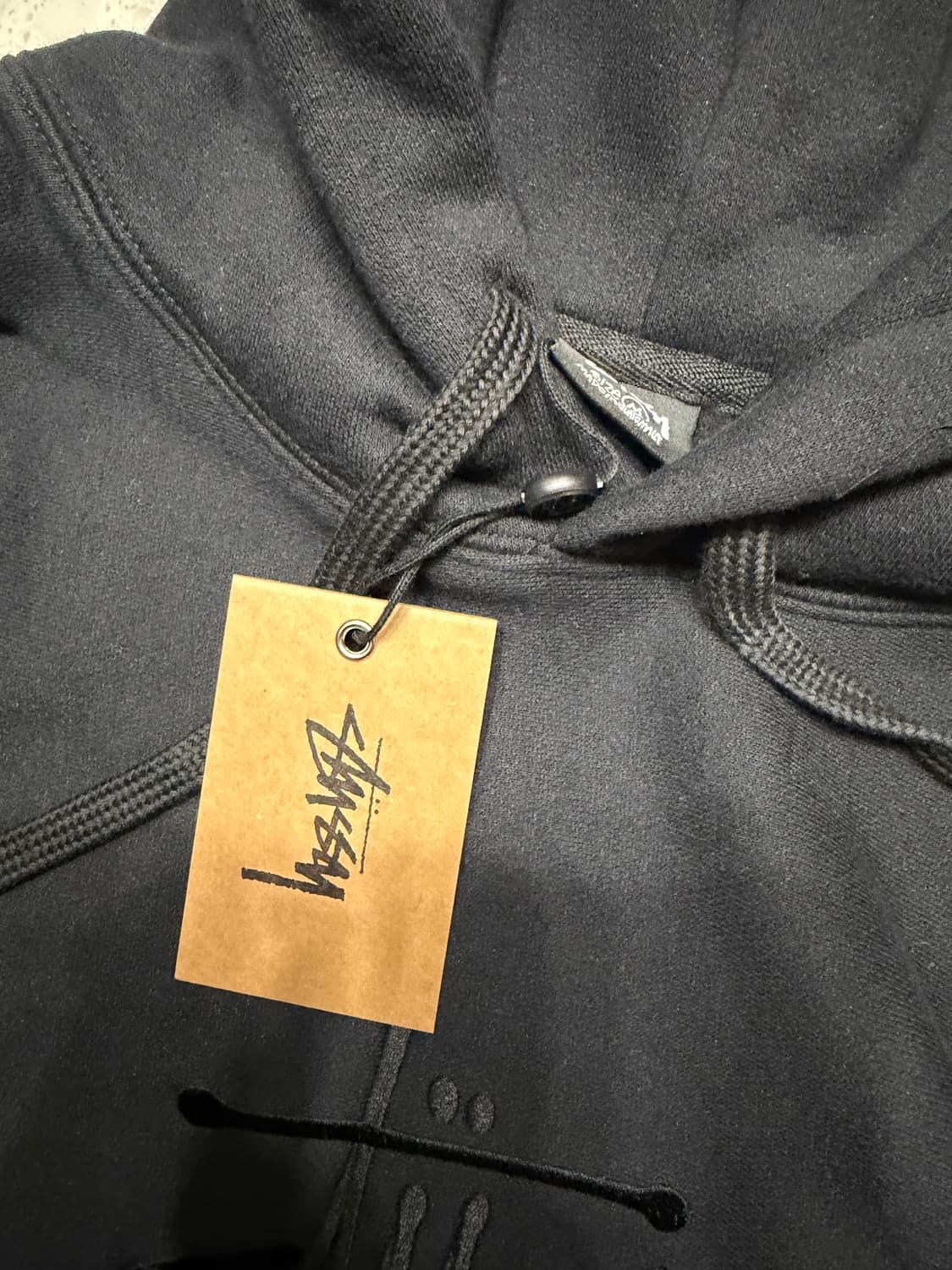 스투시(Stüssy) 베이직 풀오버 후디 블랙 M / 새상품 상품이미지2