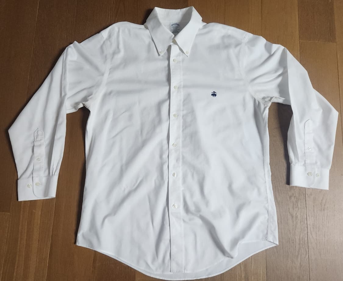 브룩스브라더스 리젠트핏 화이트 옥스포드셔츠(L) 상품이미지1