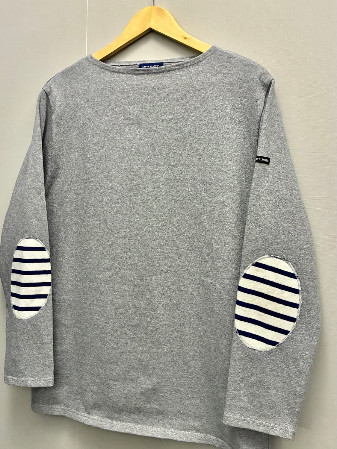 (T4/M)세인트제임스 길도 무지 엘보패치 롱슬리브 긴팔티셔츠 상품이미지2