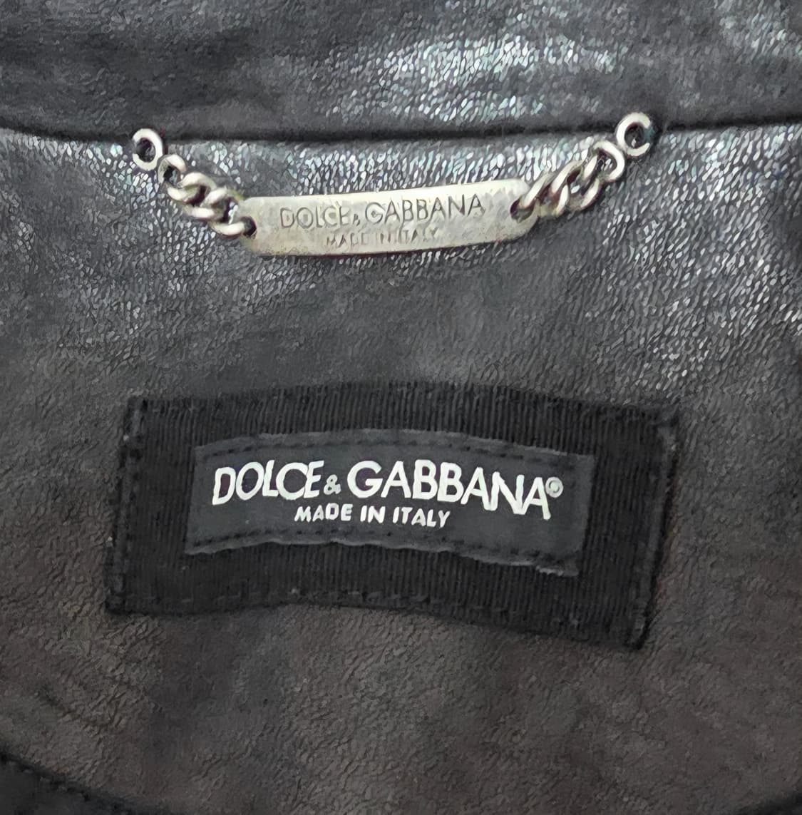 돌체앤가바나 램스킨 라운드넥 레더 자켓 46 사이즈!! 상품이미지2