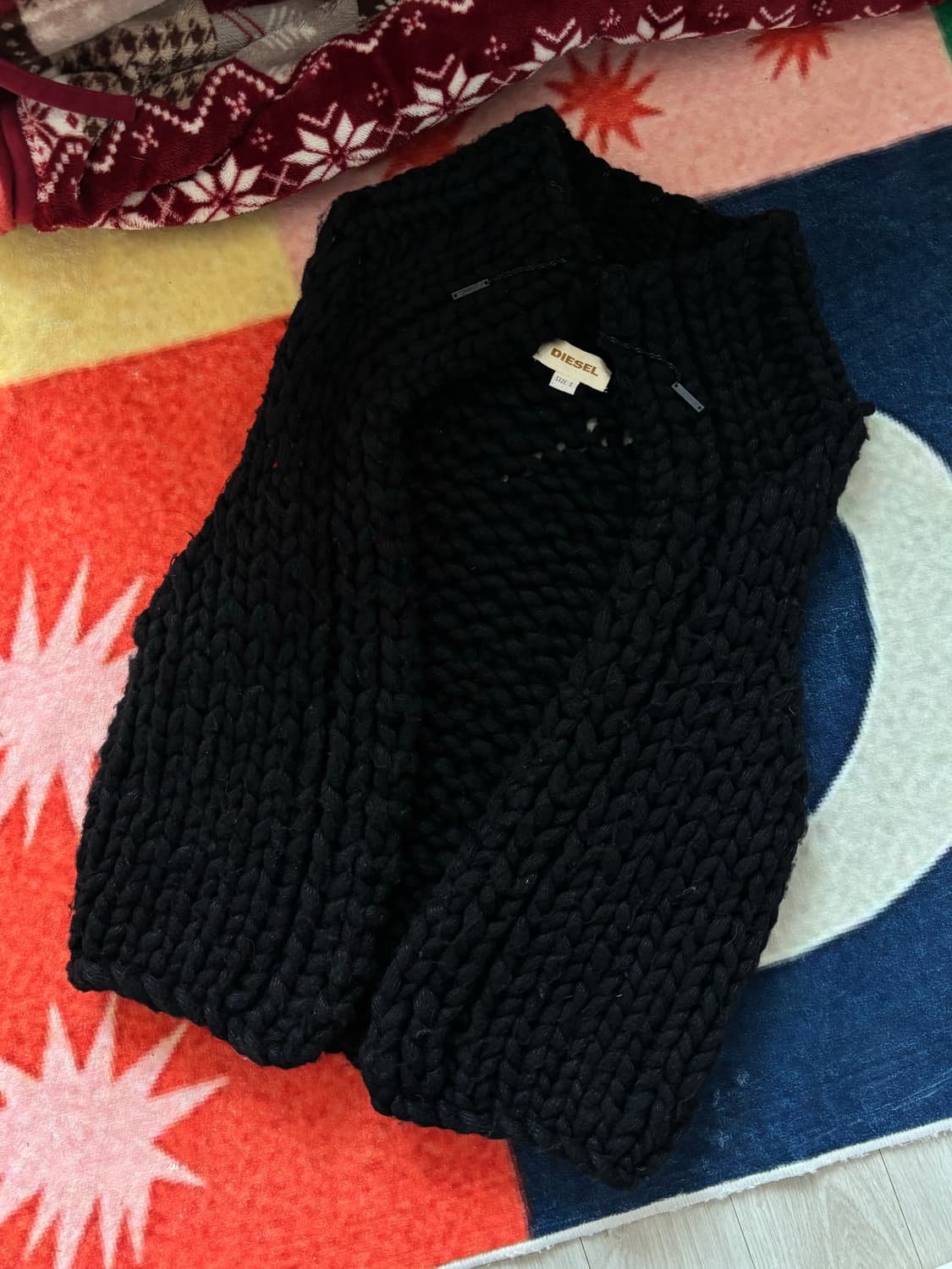 디젤 헤비울 꽈배기 니트 베스트 조끼  상품이미지1