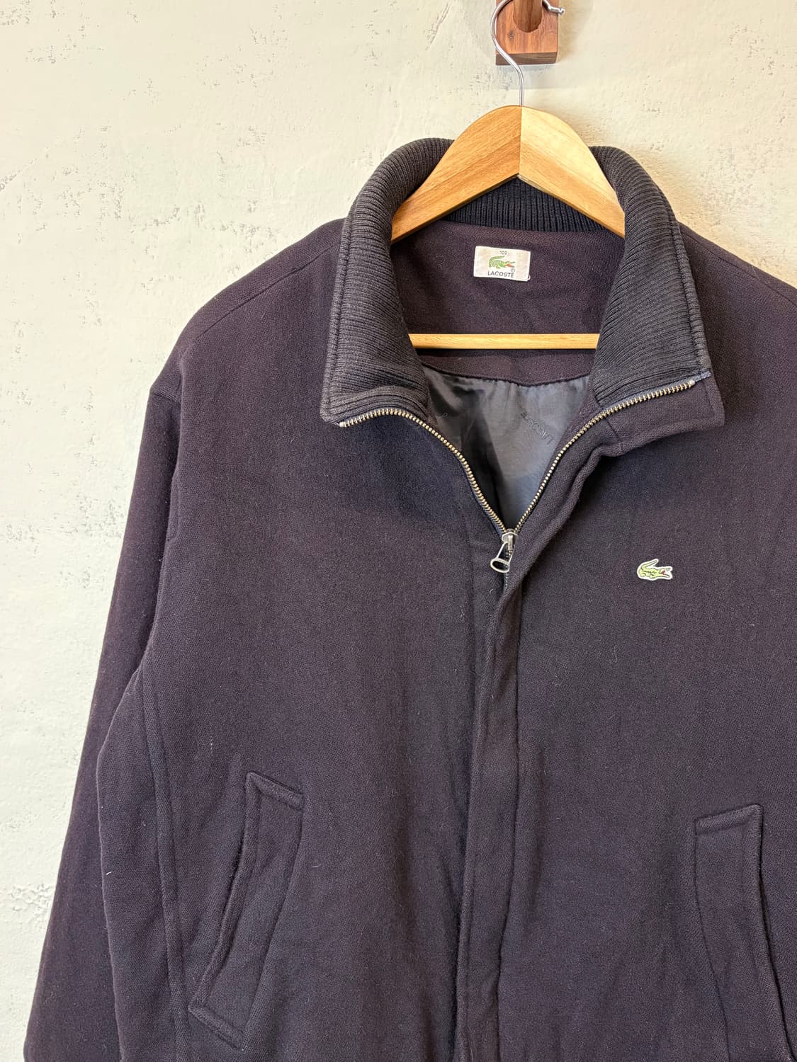 라코스테 빈티지 모직 집업 자켓 네이비 상품이미지4