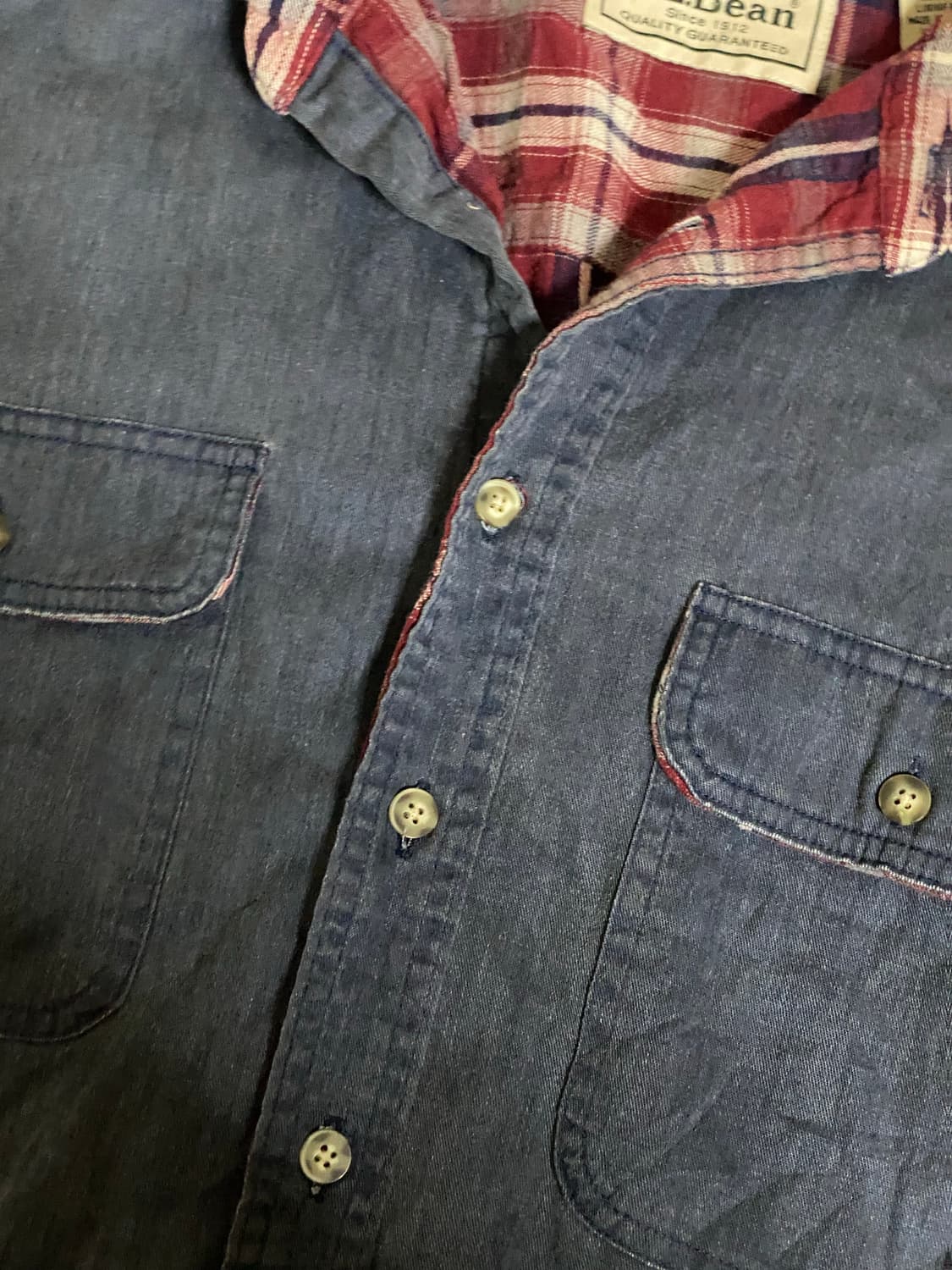 90’s L.L.Bean Work Shirt made in USA 상품이미지4
