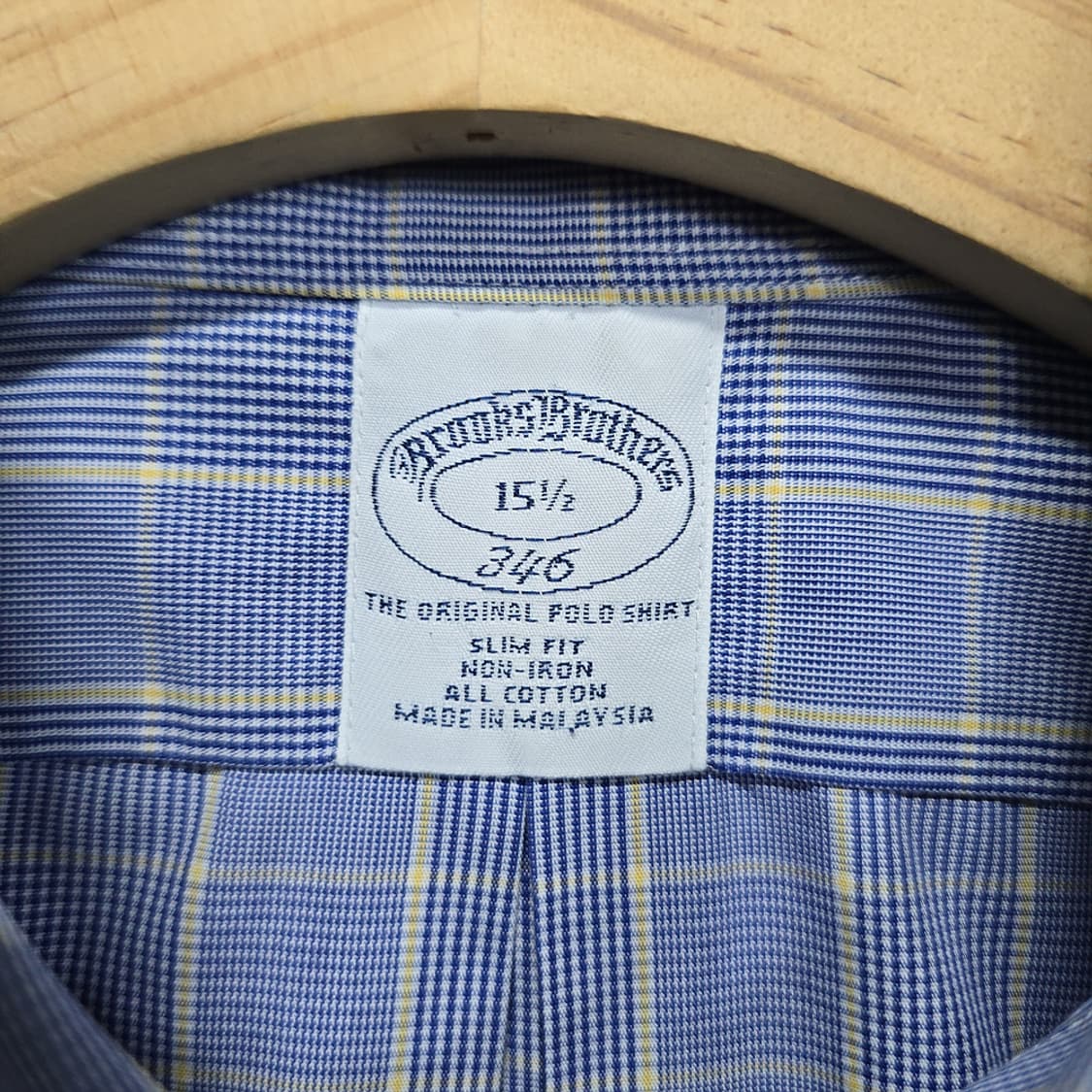 브룩스 브라더스(Brooks Brothers) 슬림핏 체크 셔츠 100 상품이미지4