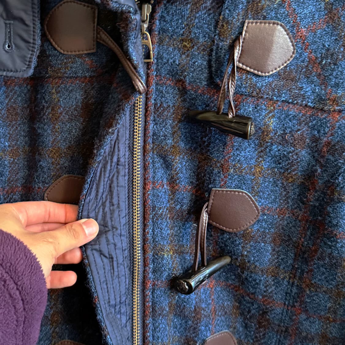 겨울숲 체크 더플코트 상품이미지7