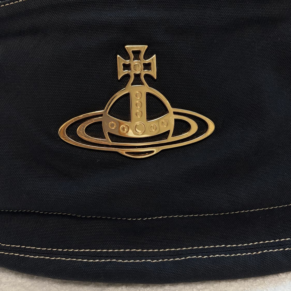 비비안웨스트우드 ORB금장 빅로고 코튼 백팩-블랙 상품이미지2