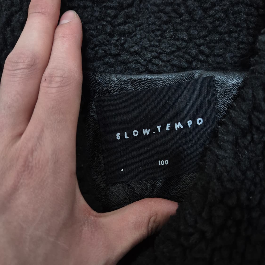 SLOW.TEMPO 슬로우템포 남성 가죽 양털 무스탕 자켓 L(100) 상품이미지4