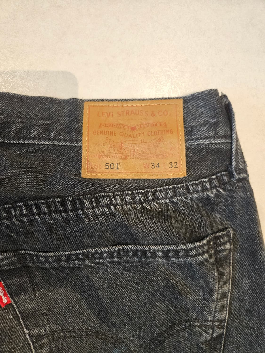 리바이스 501 흑청 34 32 상품이미지4