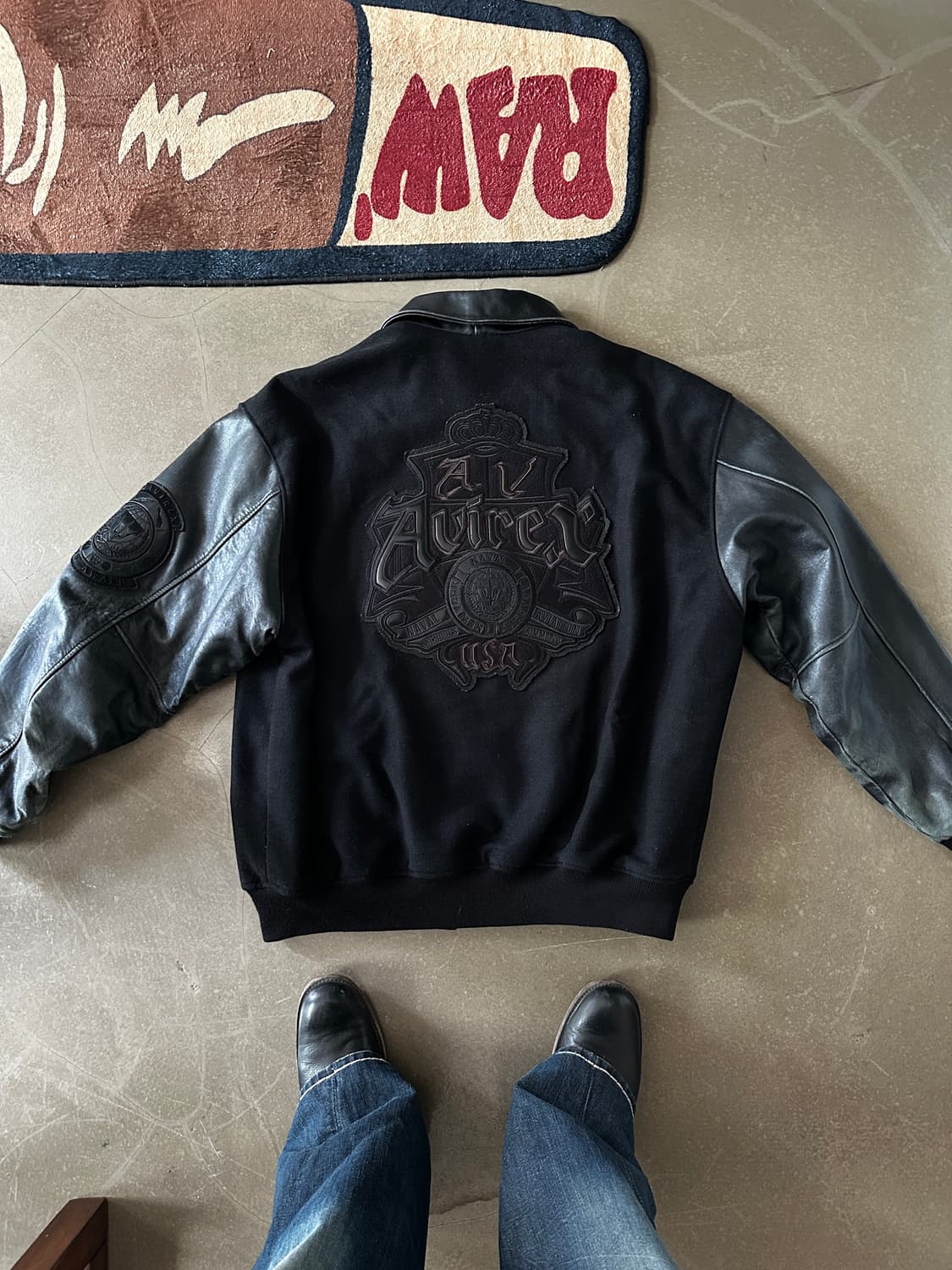 AVIREX 아비렉스 Leather Varsity Jacket 상품이미지7