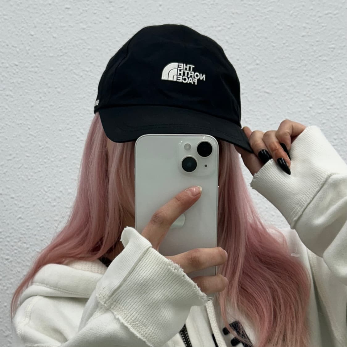 노스페이스 로고 블랙 캡 상품이미지1