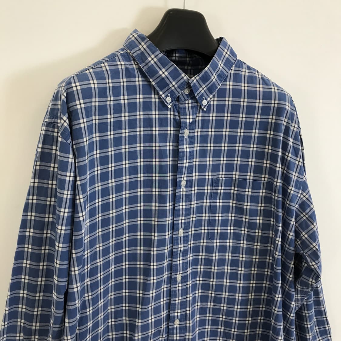 유니클로 브로드 체크셔츠 블루 [4XL] 상품이미지2