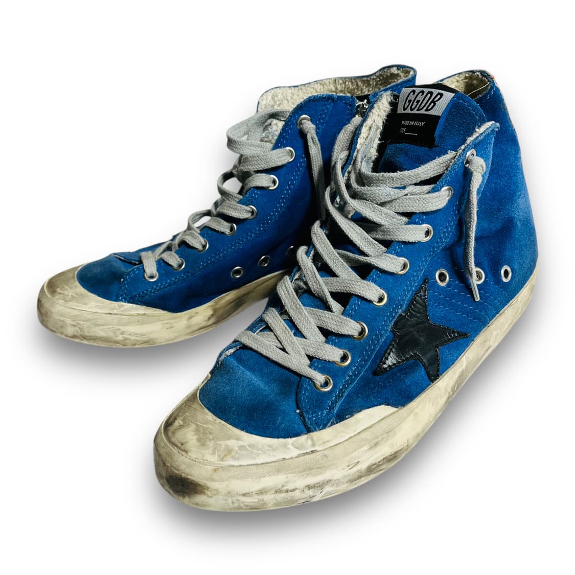 골든 구스 14FW 프란시 블루 스웨이드 하이탑 스니커즈 상품이미지2