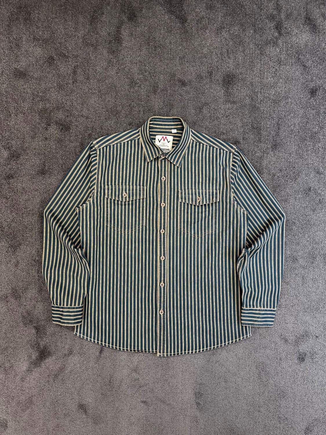 Vimanron 스트라이프 워크 셔츠 상품이미지1