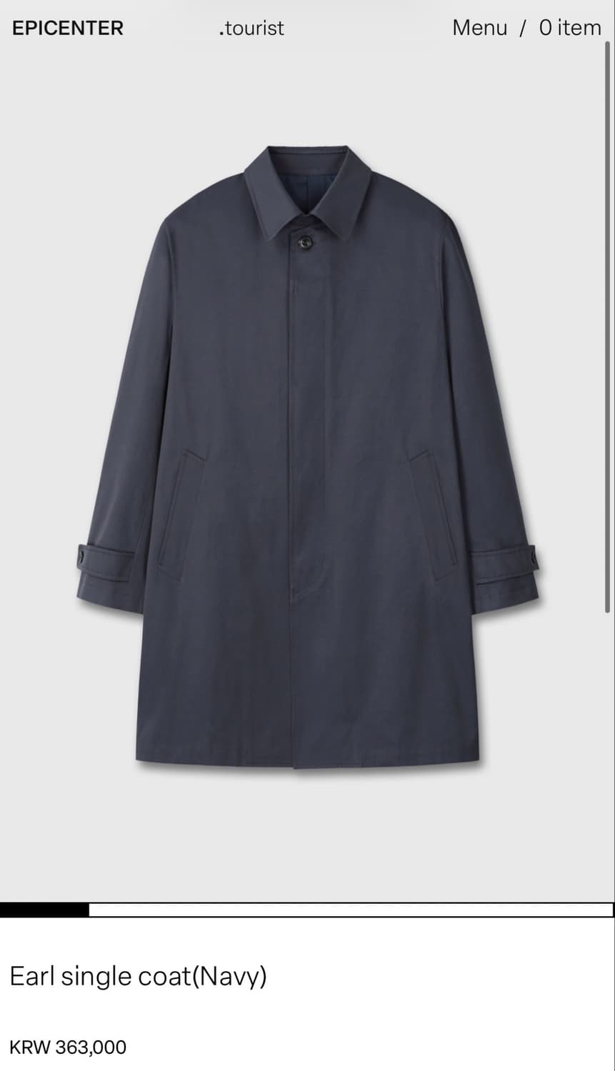 에피센터 투어리스트 Earl single coat(Navy) 판매 상품이미지1