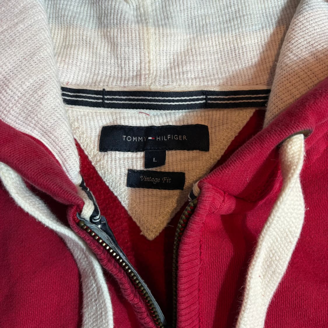 타미힐피거 레드 빈티지 후드집업 상품이미지5