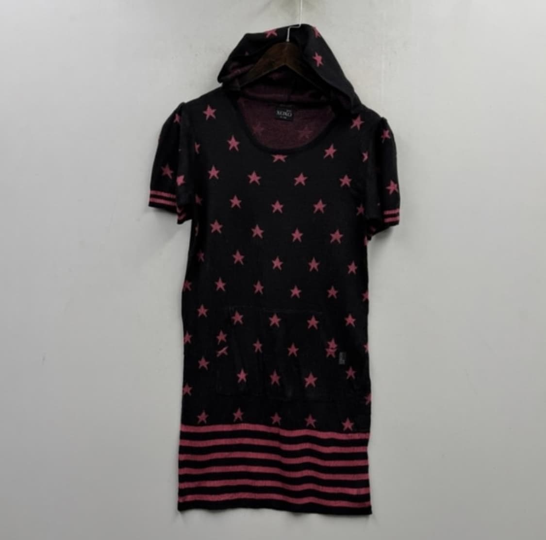 빈티지 XOXO 별 스타 니트 후드 원피스 상품이미지4